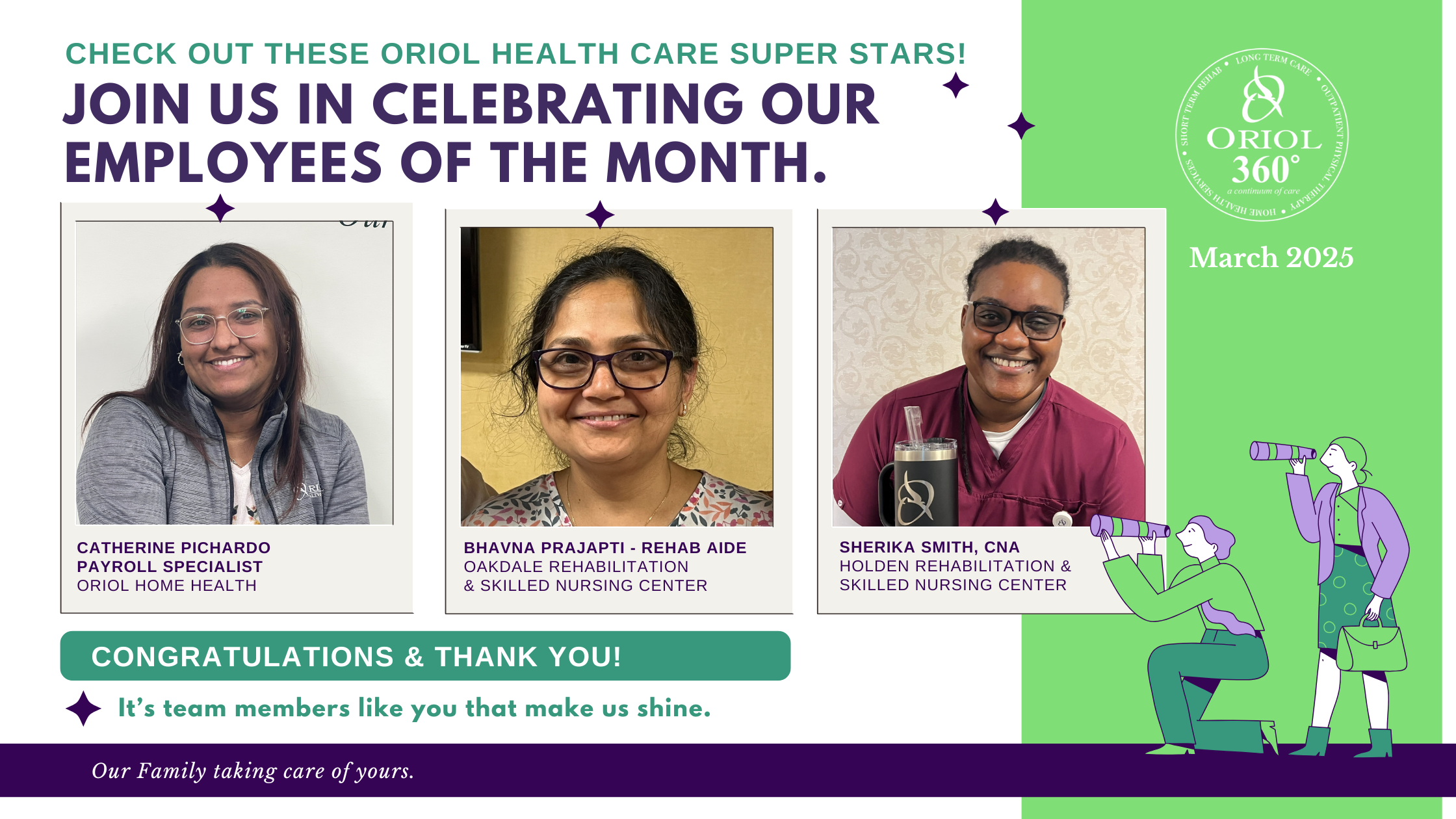March 2025 Employees of the Month March 2025 Employees of the Month