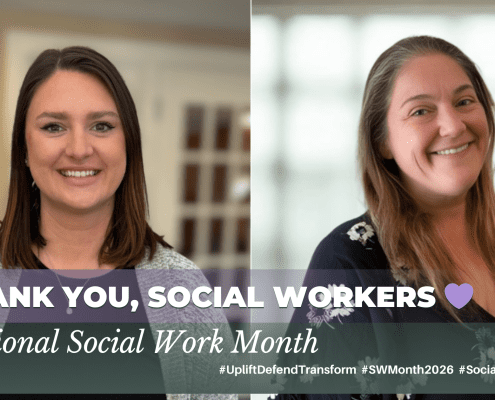 Logan Woodcome and Danielle Giardina recognized during Social Work Month at Oriol Health Care