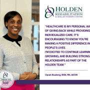 Oprah Boateng, BSN, RN, Assistant Director of Nursing at Holden Rehabilitation & Skilled Nursing Center