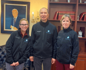 Dr. Mikhail Novikov Recognizes Holden Wound Care Nurses Michelle Horn and Madison Scampini Dr. Mikhail Novikov with Michelle Horn and Madison Scampini, wound care nurses at Holden Rehabilitation, after receiving the Partner in Wound Care Excellence recognition